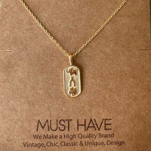 Elephant wishbone clover necklace